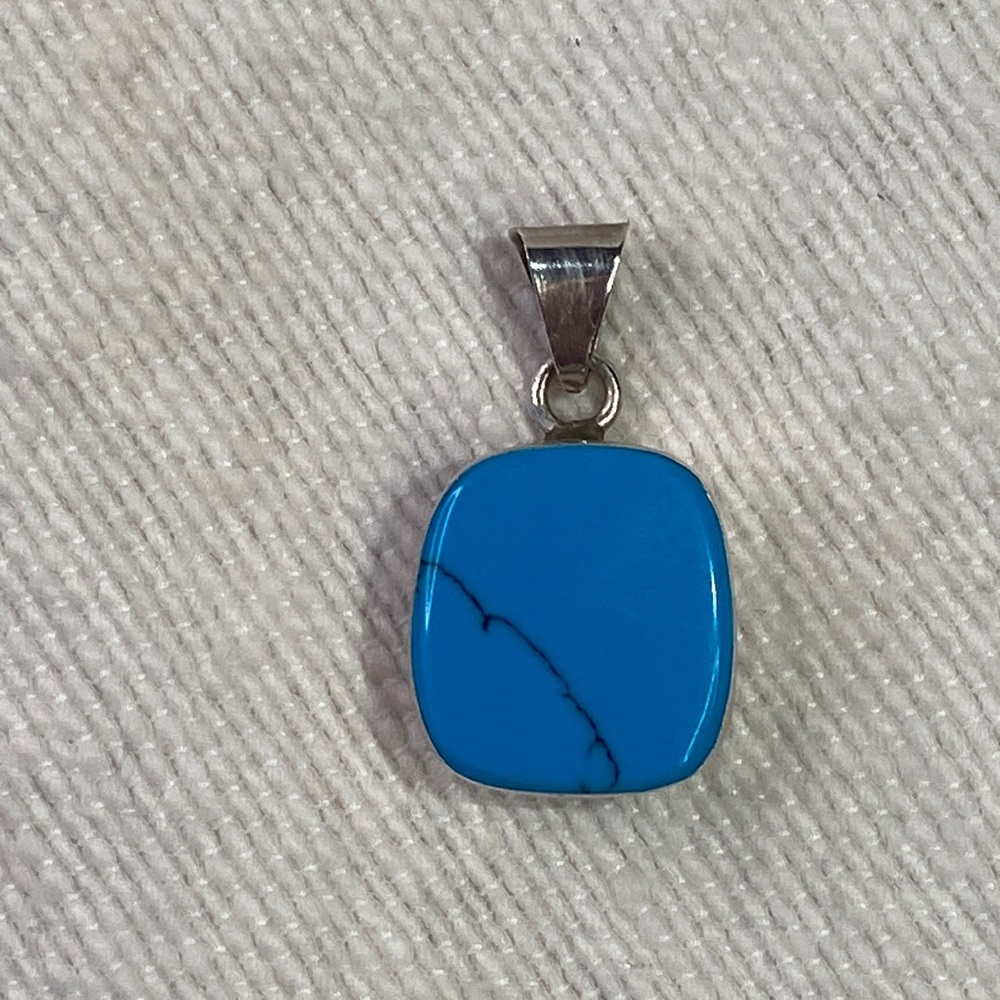 Turquoise Pendant in Sterling Silver Setting